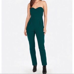 Express Strapless Evergreen Jumpsuit